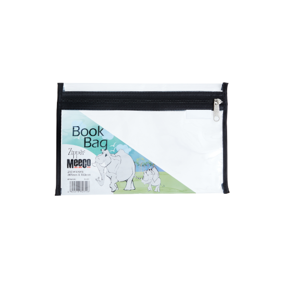 Picture of Meeco A5 PVC Book Bag with Zip Closure Black (265m