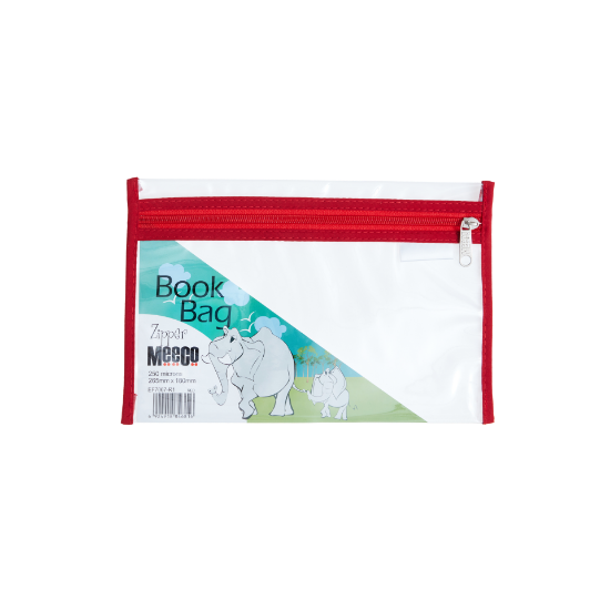 Picture of Meeco A5 PVC Book Bag with Zip Closure Red (265mm