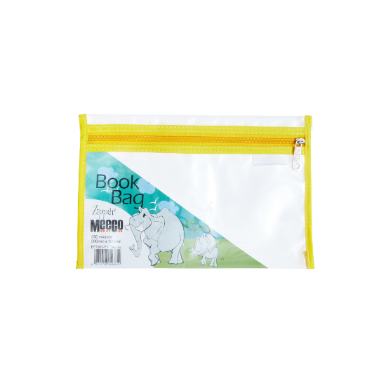 Picture of Meeco A5 PVC Book Bag with Zip Closure Yellow (265