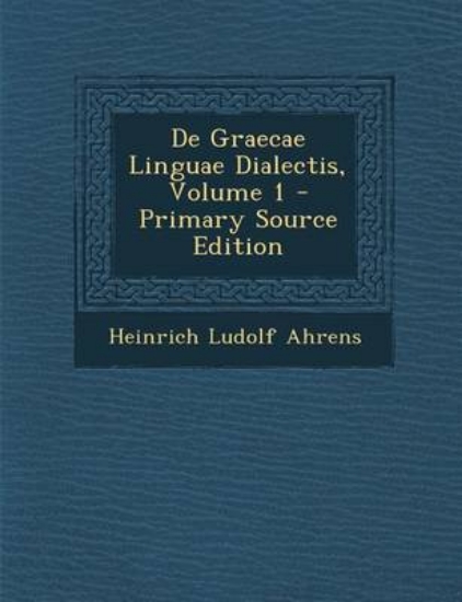 Picture of de Graecae Linguae Dialectis, Volume 1