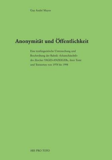 Picture of Anonymitat und OEffentlichkeit