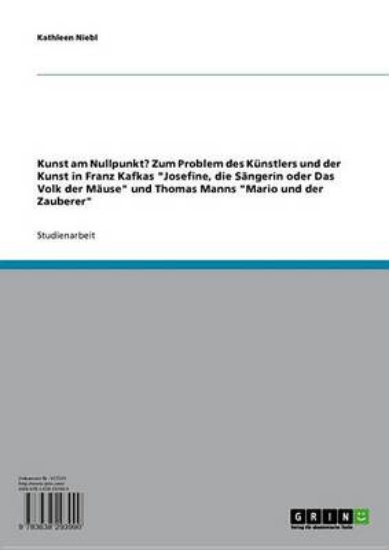 Picture of Kunst Am Nullpunkt? Zum Problem Des K Nstlers Und