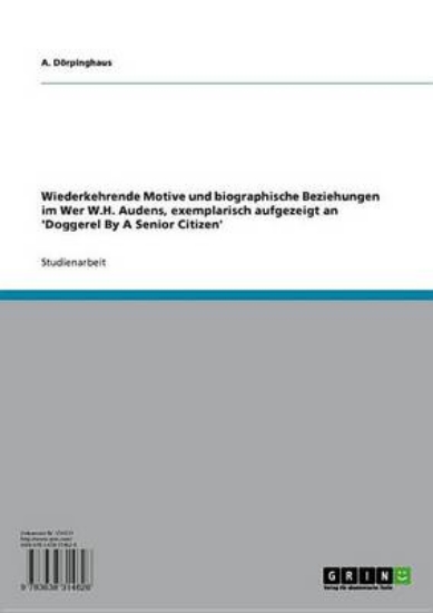 Picture of Wiederkehrende Motive Und Biographische Beziehunge