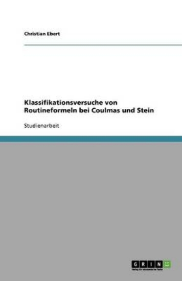 Picture of Klassifikationsversuche von Routineformeln bei Cou