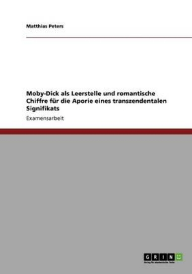 Picture of Moby-Dick als Leerstelle und romantische Chiffre f