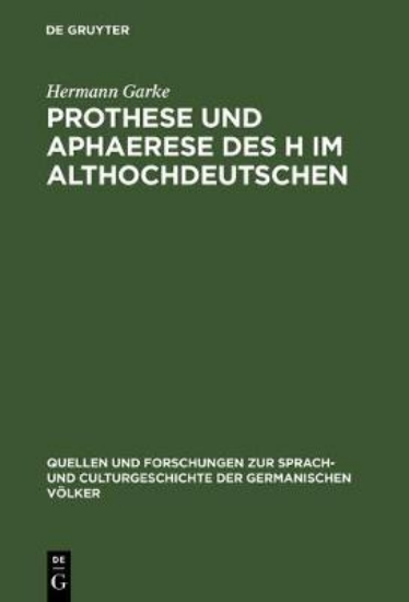 Picture of Prothese Und Aphaerese Des H Im Althochdeutschen