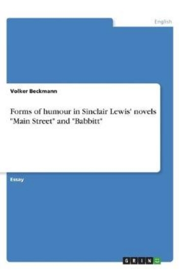Picture of Forms of humour in Sinclair Lewis' novels "Main St