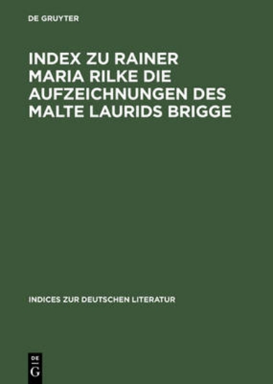 Picture of Index zu Rainer Maria Rilke Die Aufzeichnungen des