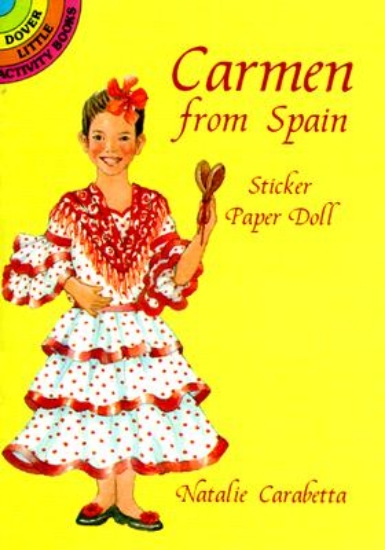 Picture of Carmen from Spain Sticker Paper Dol