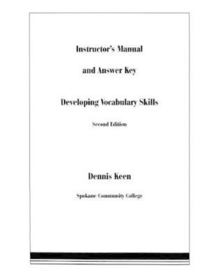 Picture of Developing Vocabulary Skills: Answer Key/Instructo