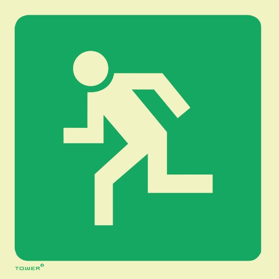 Picture of Tower Sign - Man Running Left