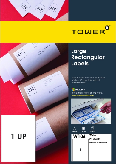 Picture of Tower A4 Inkjet-Laser Labels W106 25's